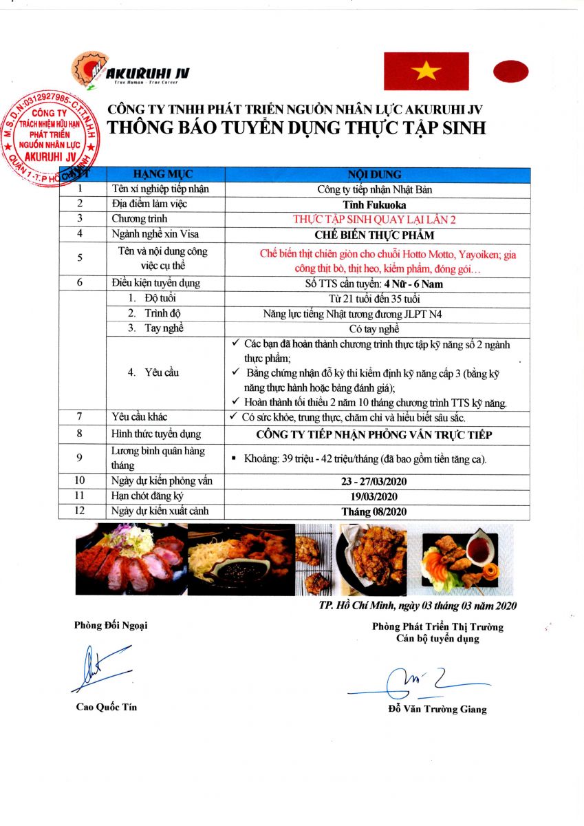 Đơn tuyển dụng tỉnh FUKUOKA