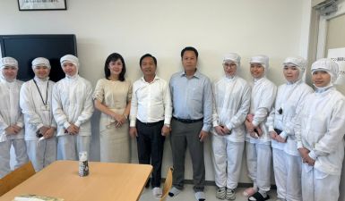 BAN GIÁM ĐỐC CÔNG TY AKURUHI JV THĂM HỎI VÀ ĐỘNG VIÊN CÁC BẠN THỰC TẬP SINH VÀ TOKUTEI ĐANG LÀM VIỆC TẠI NHẬT BẢN
